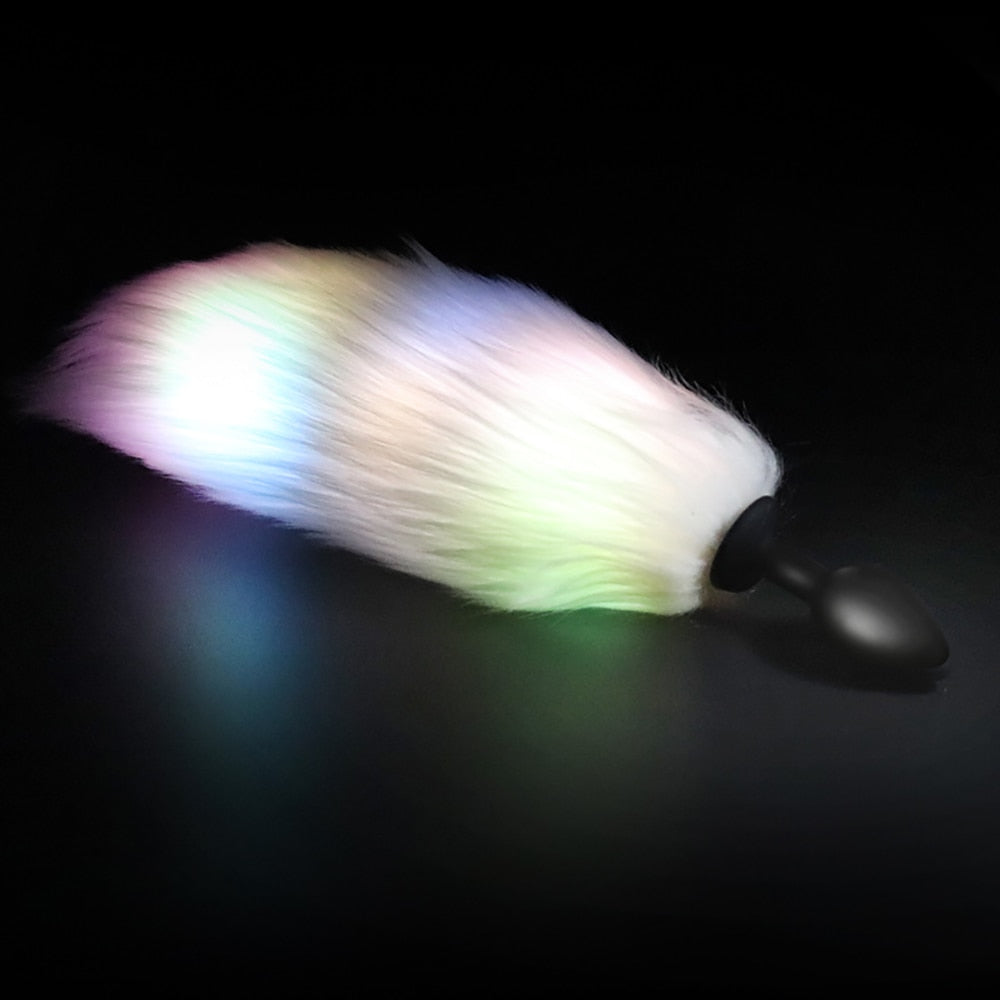 Light Up Furry Butt Plug