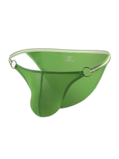 3 Pack Men's Sexy Low-Rise Bikini with Metal Ring
