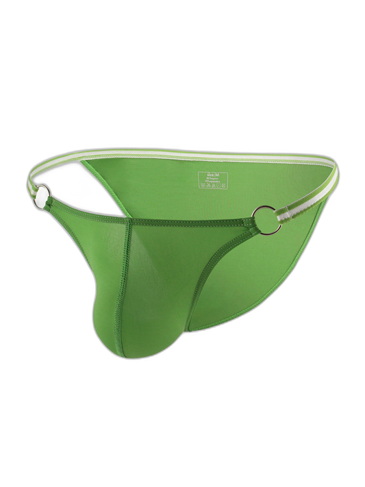 3 Pack Men's Sexy Low-Rise Bikini with Metal Ring