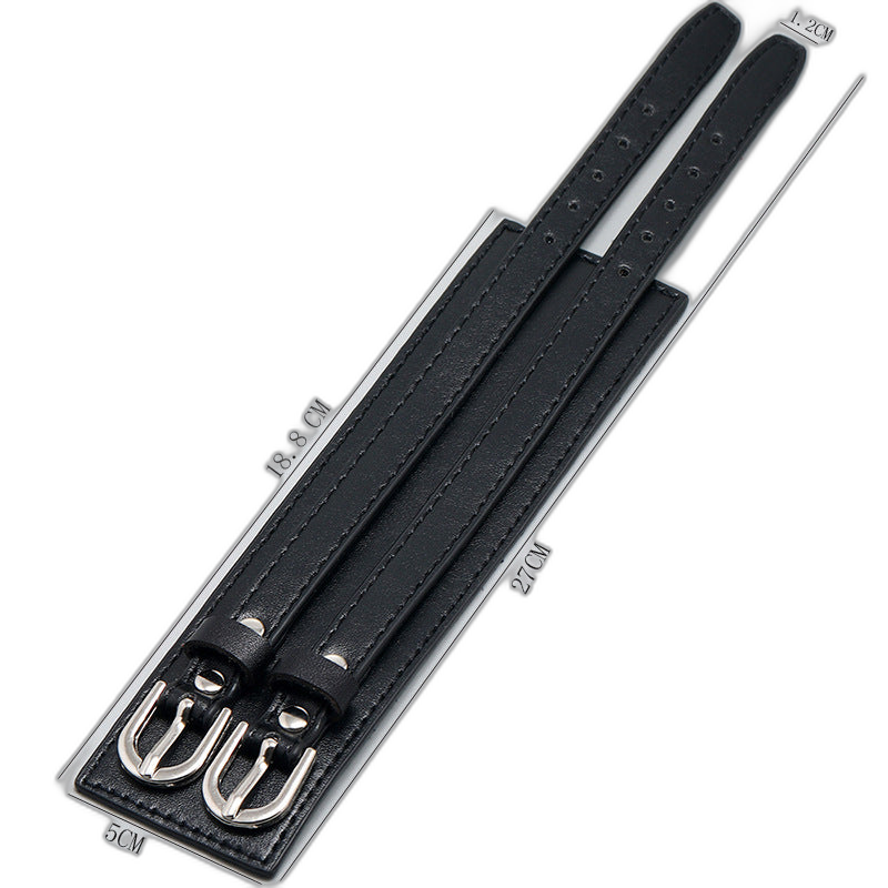 Adjustable Leather Dual-Buckle Bracelet