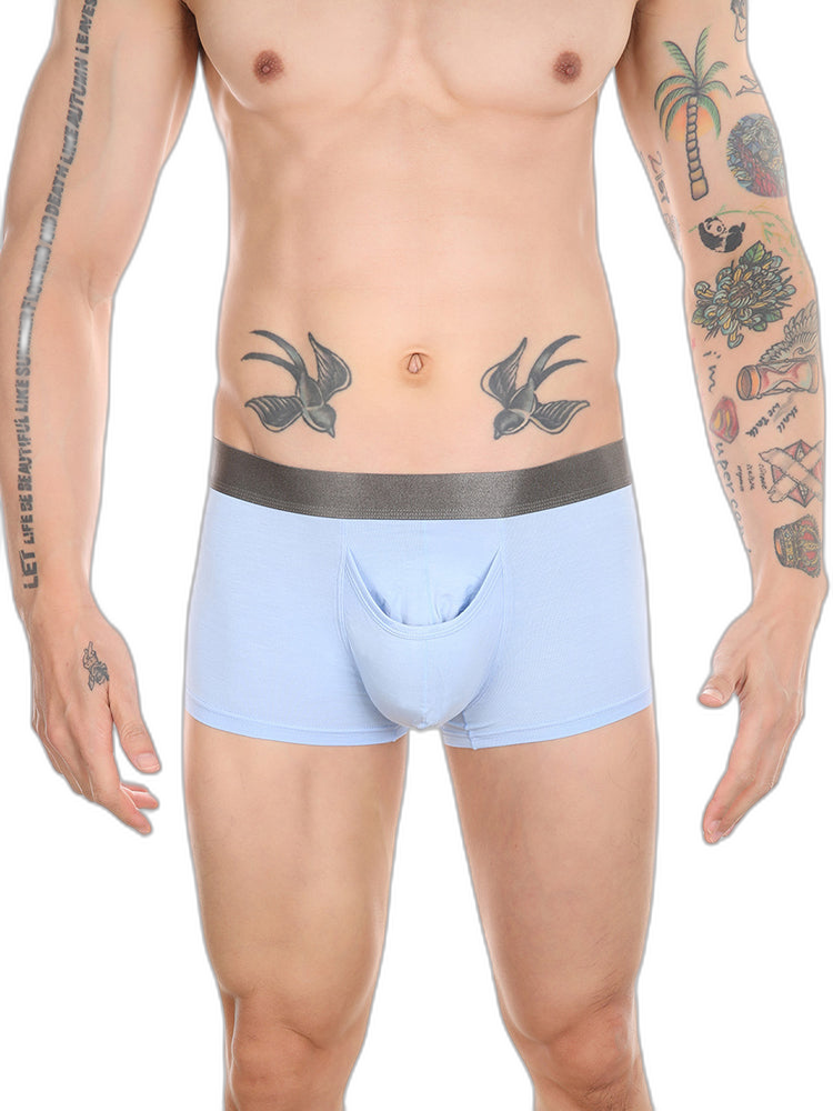 Men’s Dual Ball Pouch Trunks With Fly Front