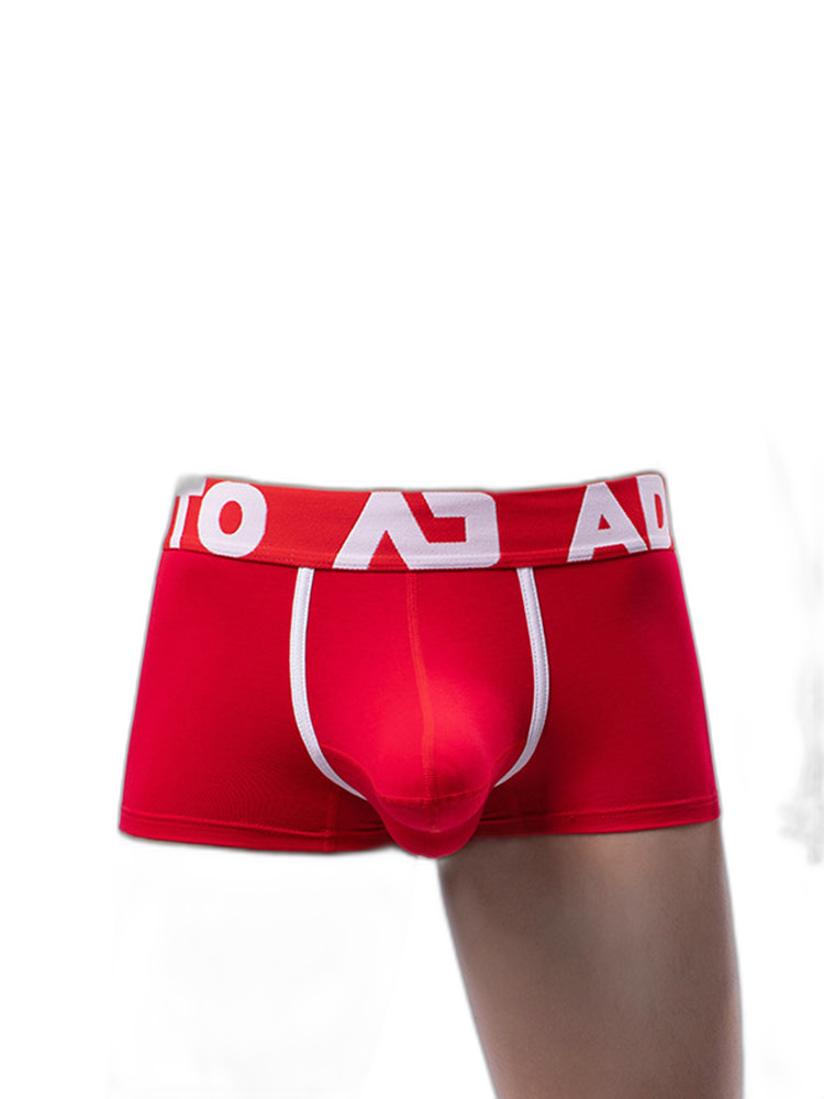 2 Pack Men's Gun and Bullet Separation Large Pouch U-Convex 3D Cut Loose Trunks
