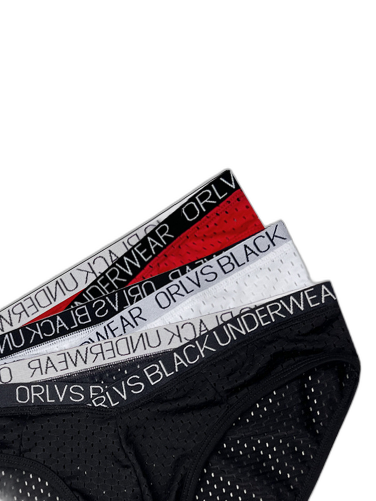 2 Pack Men's Sexy V-shape Waistband Mesh Bikinis