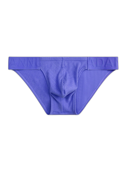2 Pack Men's Low-Rise High-Cut Ribbed Cotton Bikini