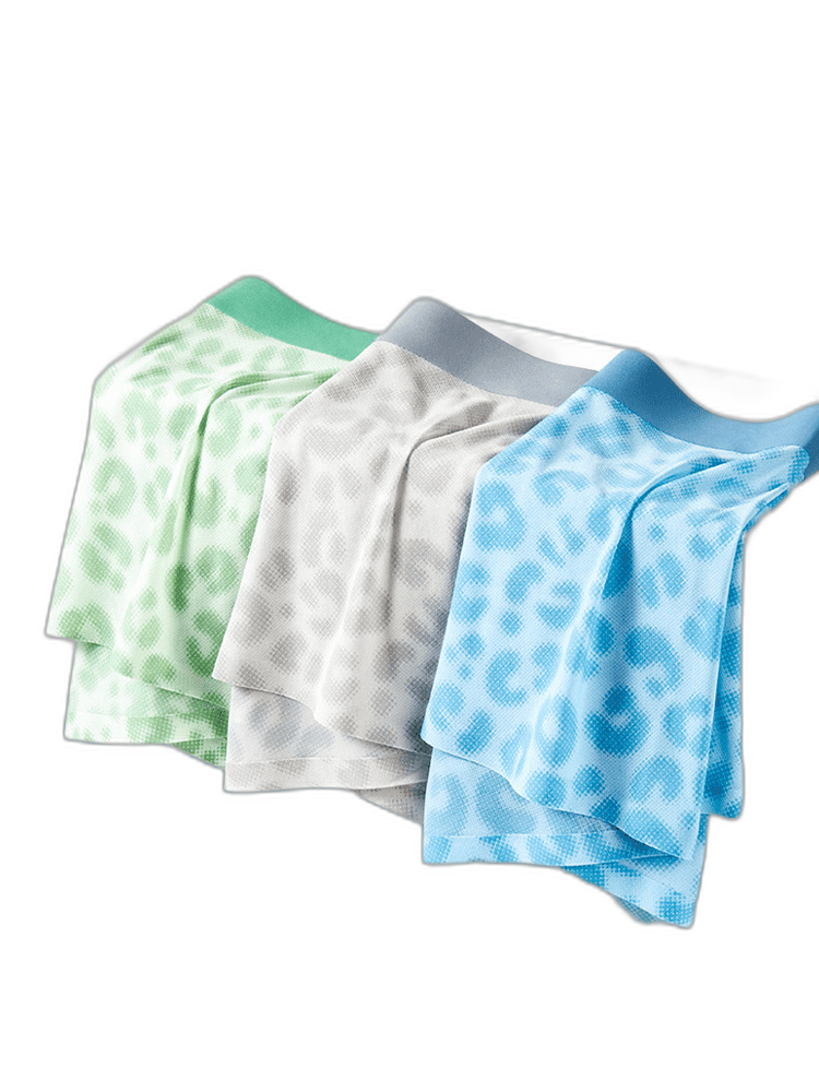 3 Pack Men's Ultra-Thin Ice Silk Trunks