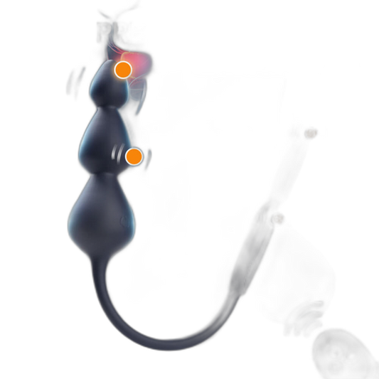 Orbit - Silicone Vibrating Anal Beads with Cock Rings
