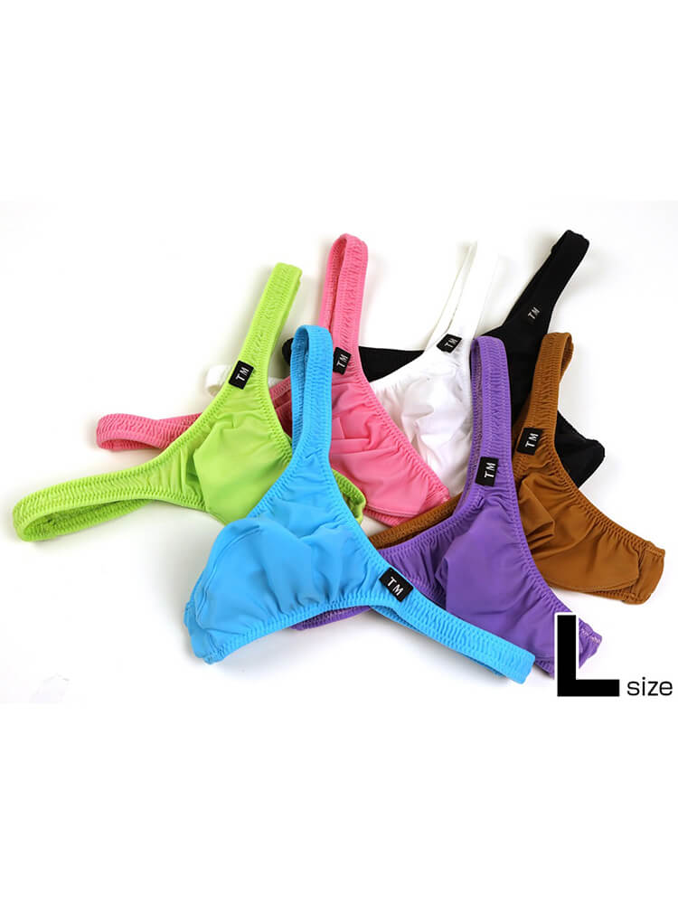 Men's Sexy Solid-Color Stretchy Breathable Thong