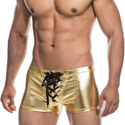 Super Booty Drawstring PU Leather Boxers