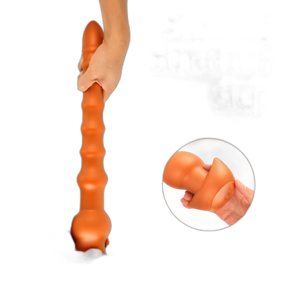 Cracker - Silicone Butt Plug - Deep Anal Sex Toy - Ribbed Anal Dildo - 3 Sizes