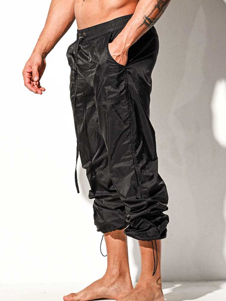 Men's Semi-Sheer Solid Color Beach Pants