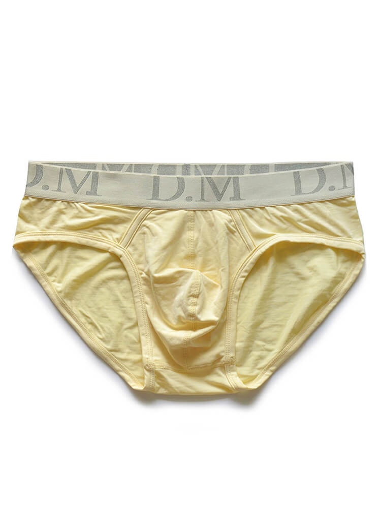 D.M Men's Minimalist Solid-Color Modal Briefs