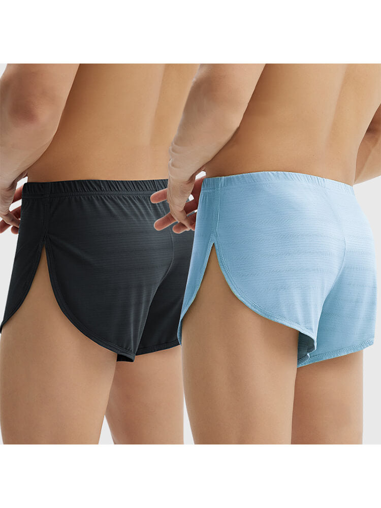 Men's Loose High Side Slits Breathable Boxer Briefs