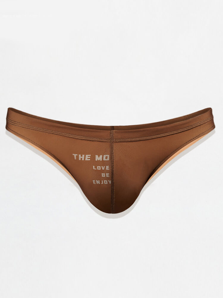 Men's Low Waist Half Wrapped Hip Beach Swim Briefs