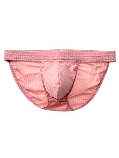 3 Pack Men's Threaded Fabric Briefs with U Convex Pouch