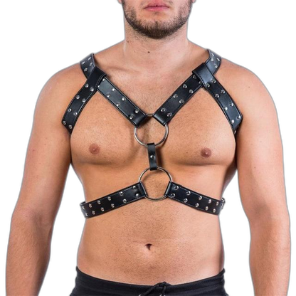 Y-Studded Leather Harness