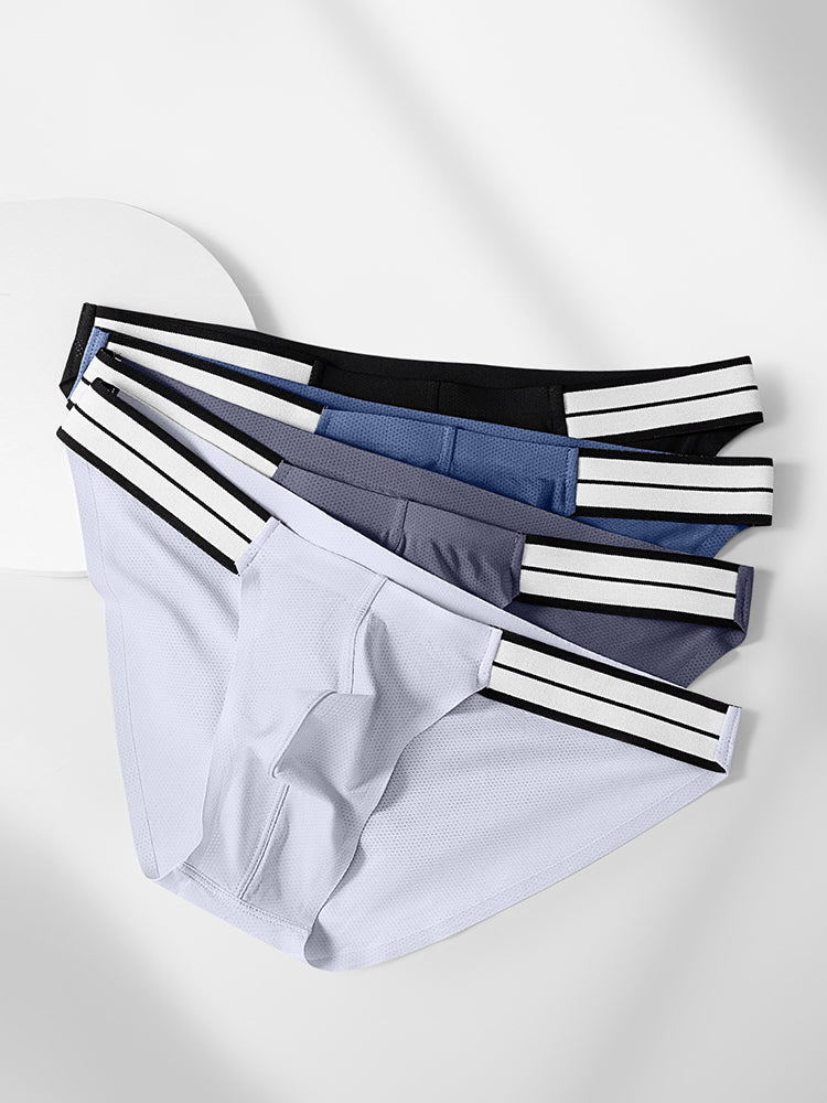 3 Pack Men’s Breathable Ice-Touch Athletic Briefs