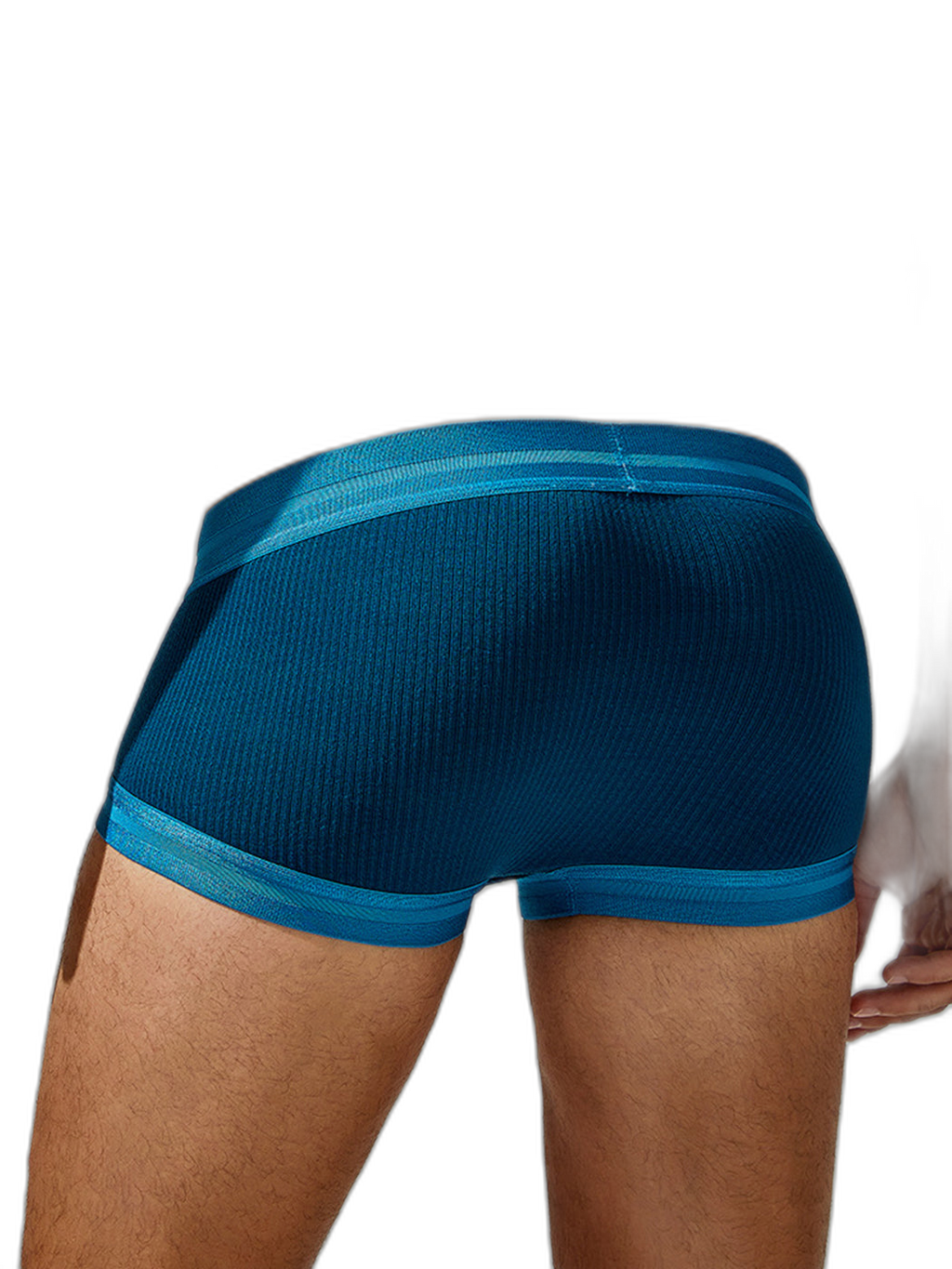 2 Pack Men's Spliced Color Trunks with Functional Fly