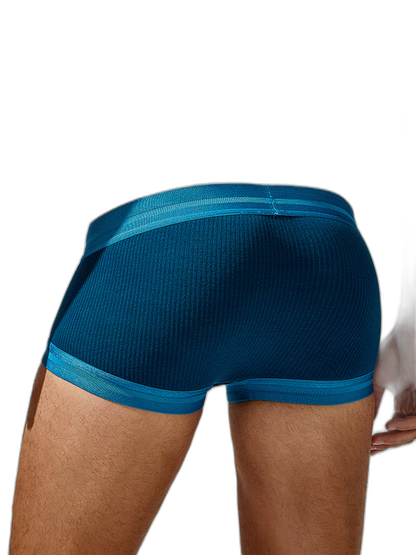 2 Pack Men's Spliced Color Trunks with Functional Fly
