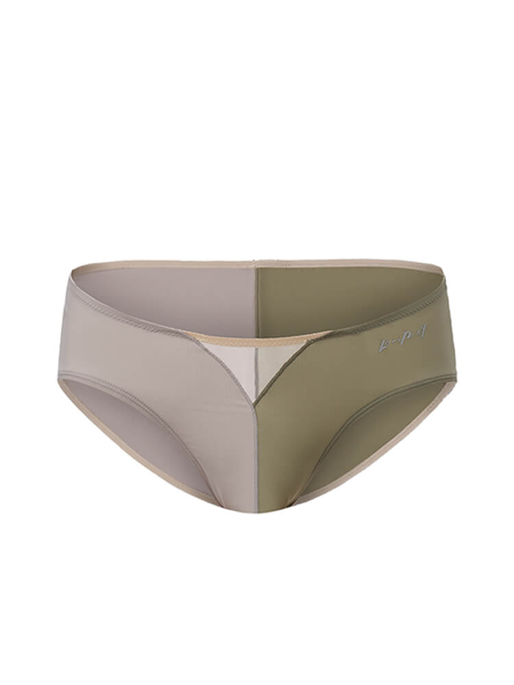 Men's Sexy Color-Blocked Thin Stretch Antibacterial Briefs