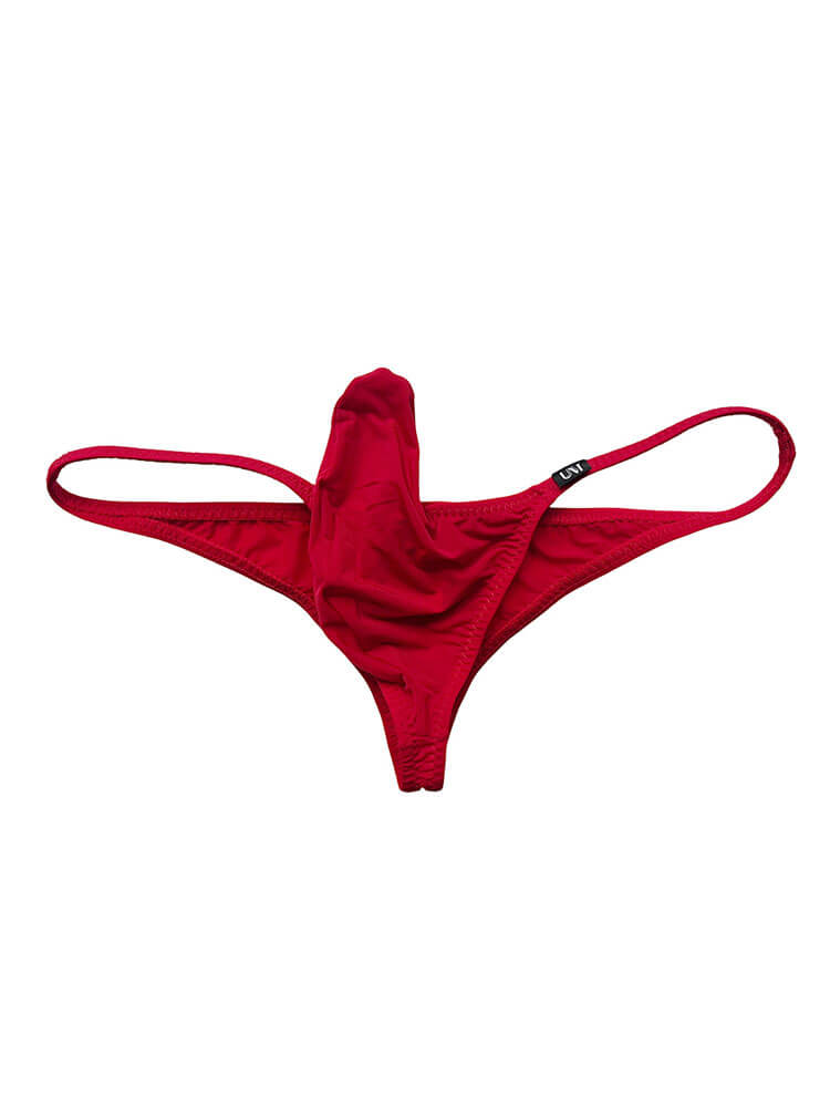 Men's Sexy Ice Silk Upward-Curving Pouch Thong