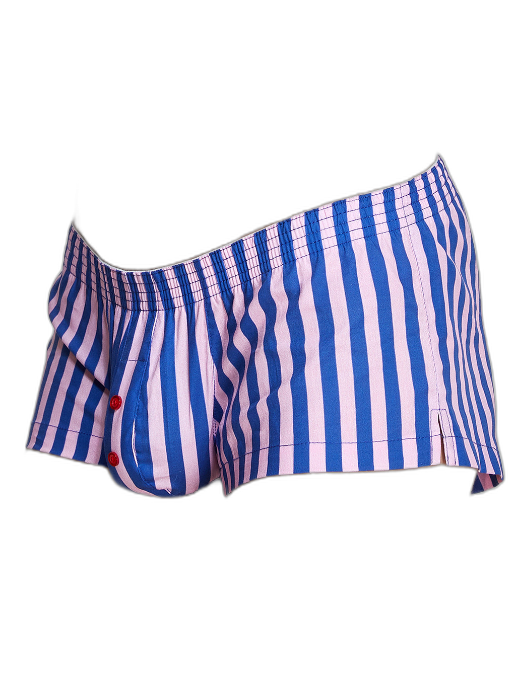 Men's Color Stripes Trunks With Button Fly