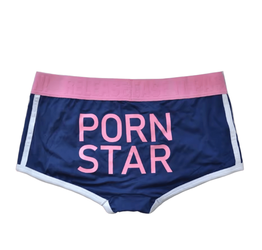 Dog & Master Porn Start Boxer Briefs Pink/Dark Blue
