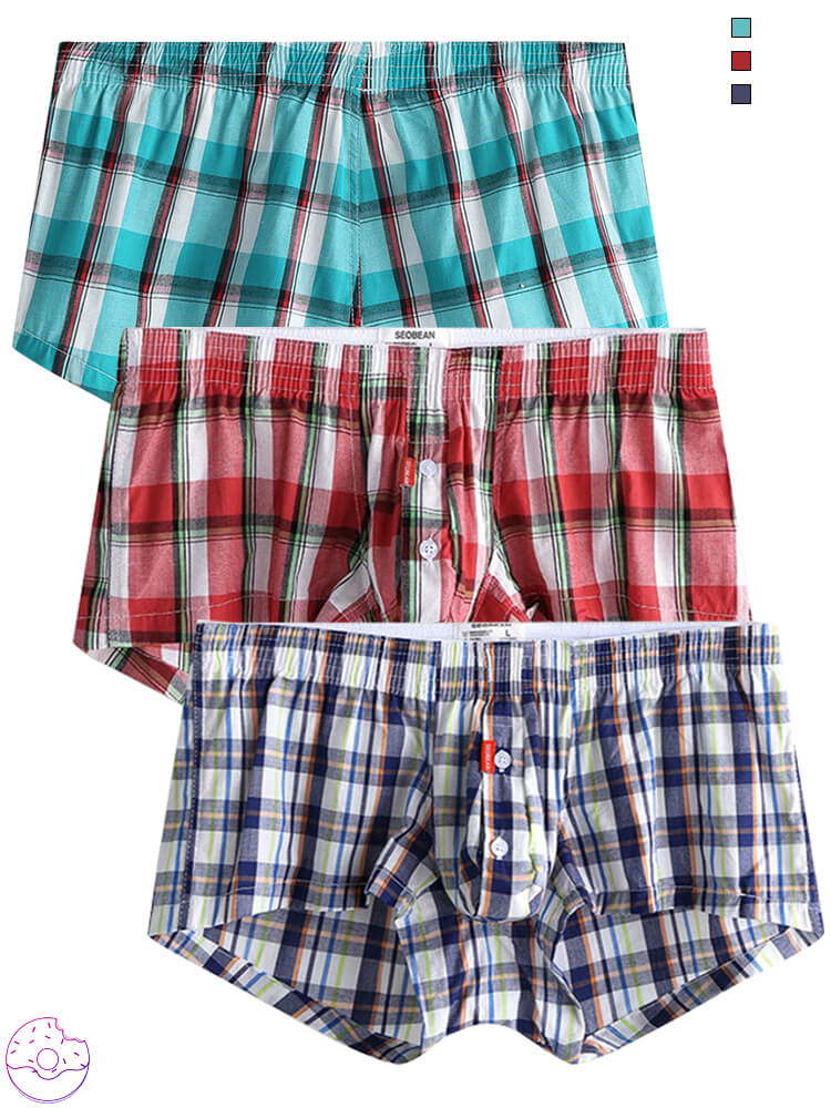 Men's Plaid Boxer Briefs