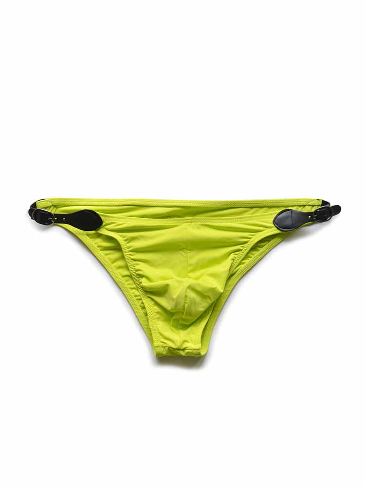 D.M Men's Double Side Button Low Rise Briefs