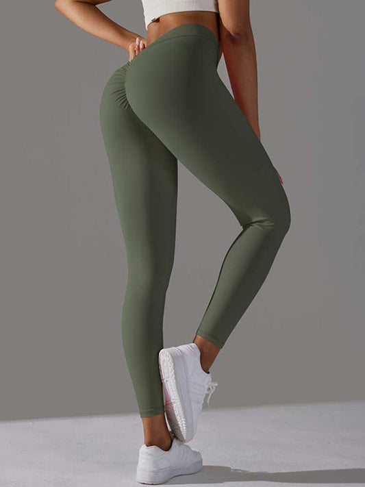 Tummy-Control Elastic V-Waist Sport Yoga Pants