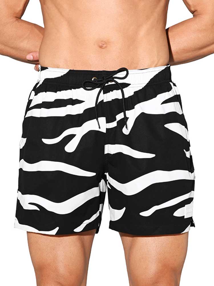 Men's Loose-Fit Camouflage Beach Swim Shorts