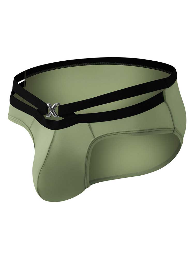 Men's Sexy Solid-Color Cutout Pouch Briefs