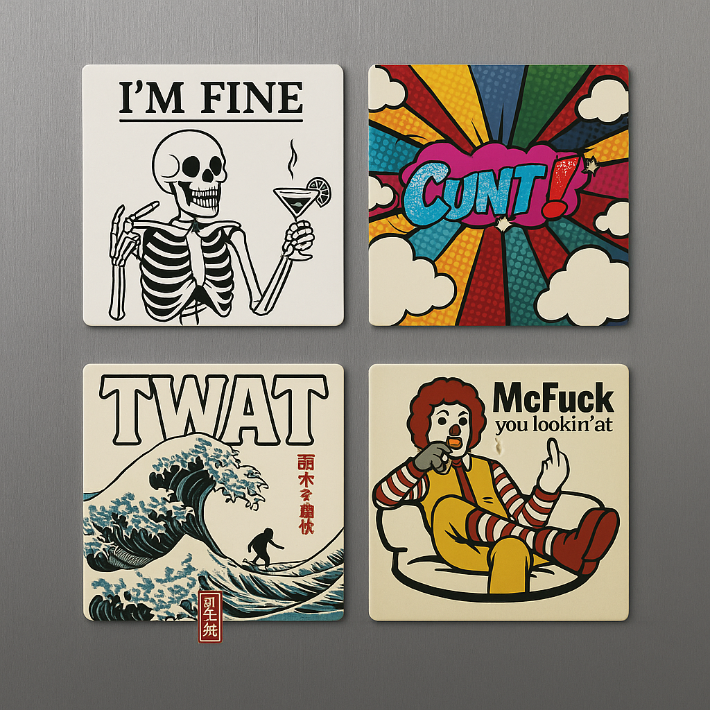 I'M Fine | Mischievous Magnet | 5cm x 5cm image 1