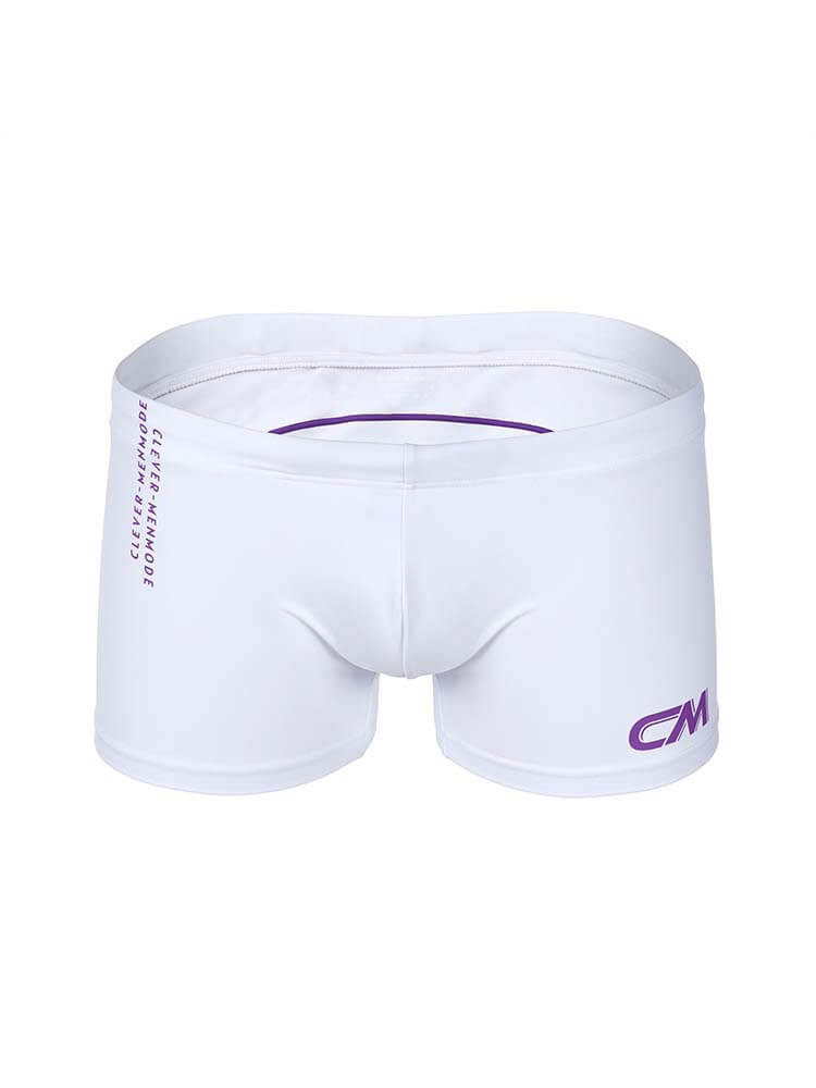 Men's Letter Print Quick-Dry Swim Trunks And Caps