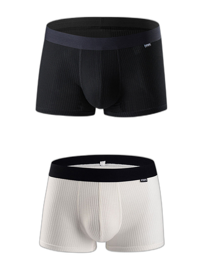 Men's Breathable Threaded Fabric U Convex Trunks