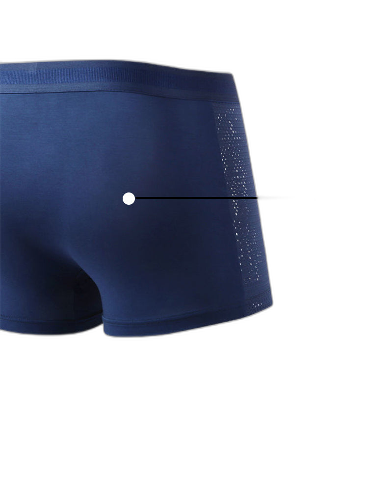 4 Pack Men’s Breathable Mesh Trunks with Antibacterial Fabric