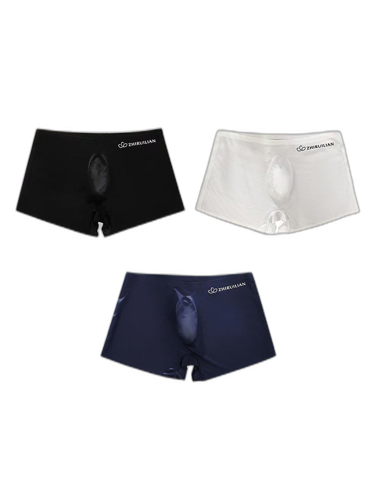 2-pack Men's Translucent Seamless 3D Pocket Trunks