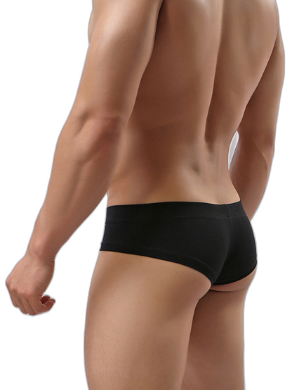 3 Pack Men's Cotton Solid U-Shaped Pouch Briefs
