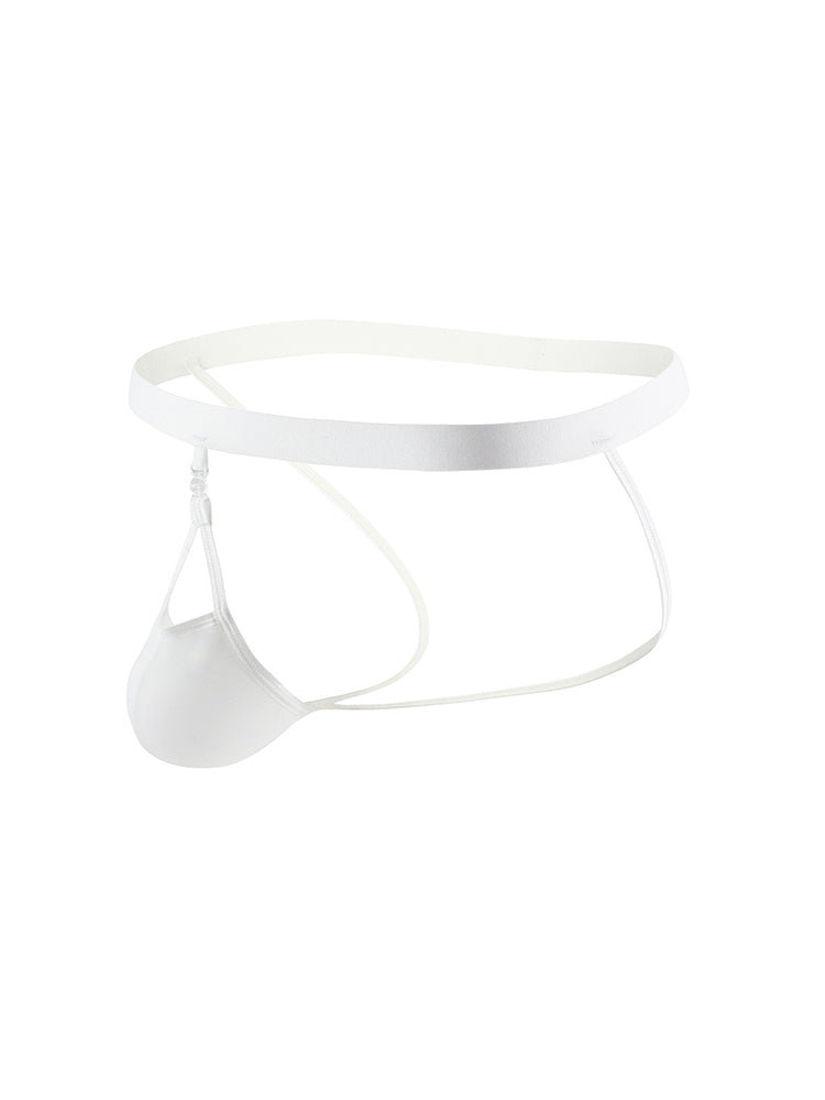 Men's Ice Silk Back Empty Detachable Pouch Thong