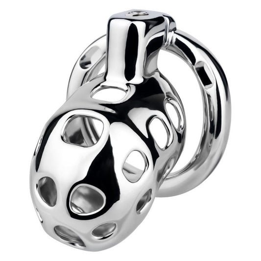 Breathable Aluminum Chastity Cage | Lightweight Mirror Polished Metal Chastity Device