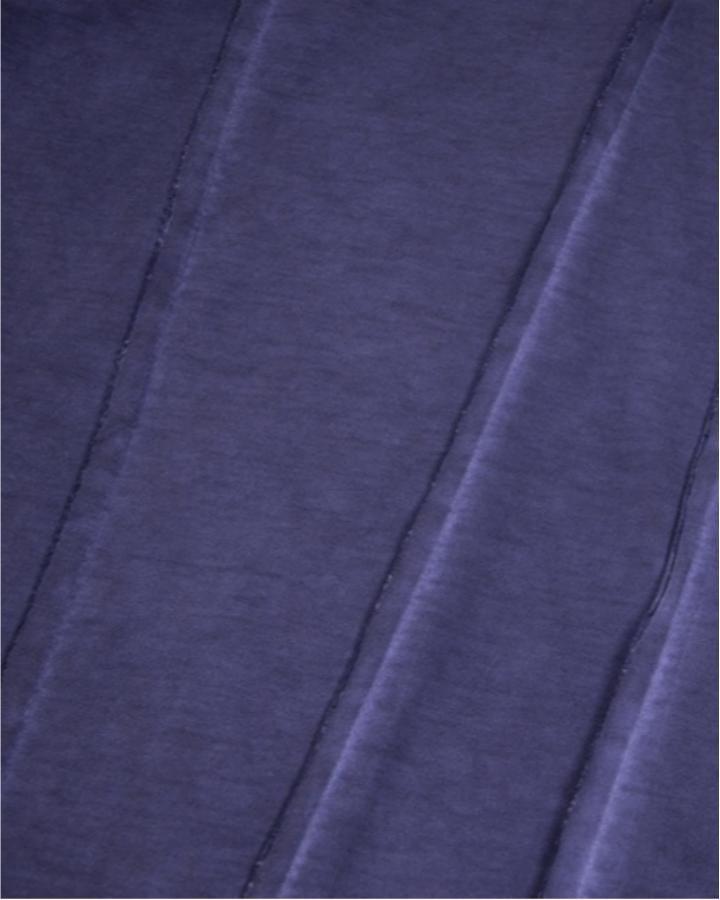Vertical Raw Seam Washed Crew Neck T-shirt