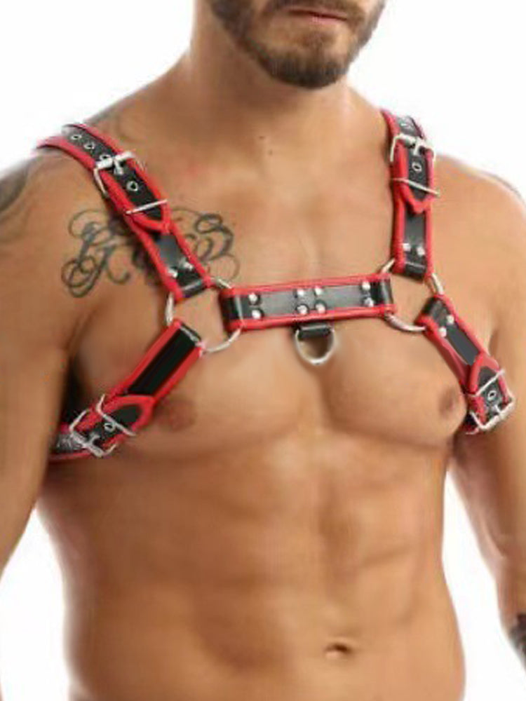 Red Leather Belt Harness