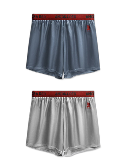 2 Pack Men's Solid Lounge Casual Boxers