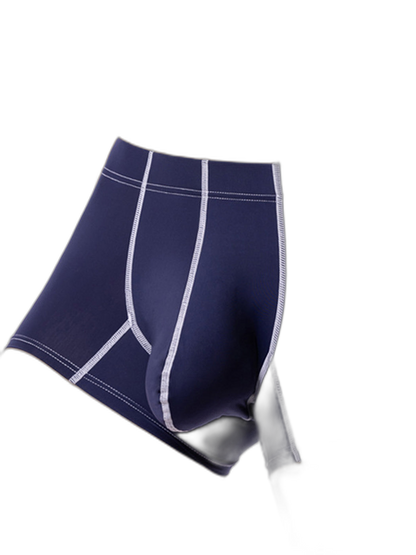 3 Pack Men's Large Pouch Contrast Binding Trunks
