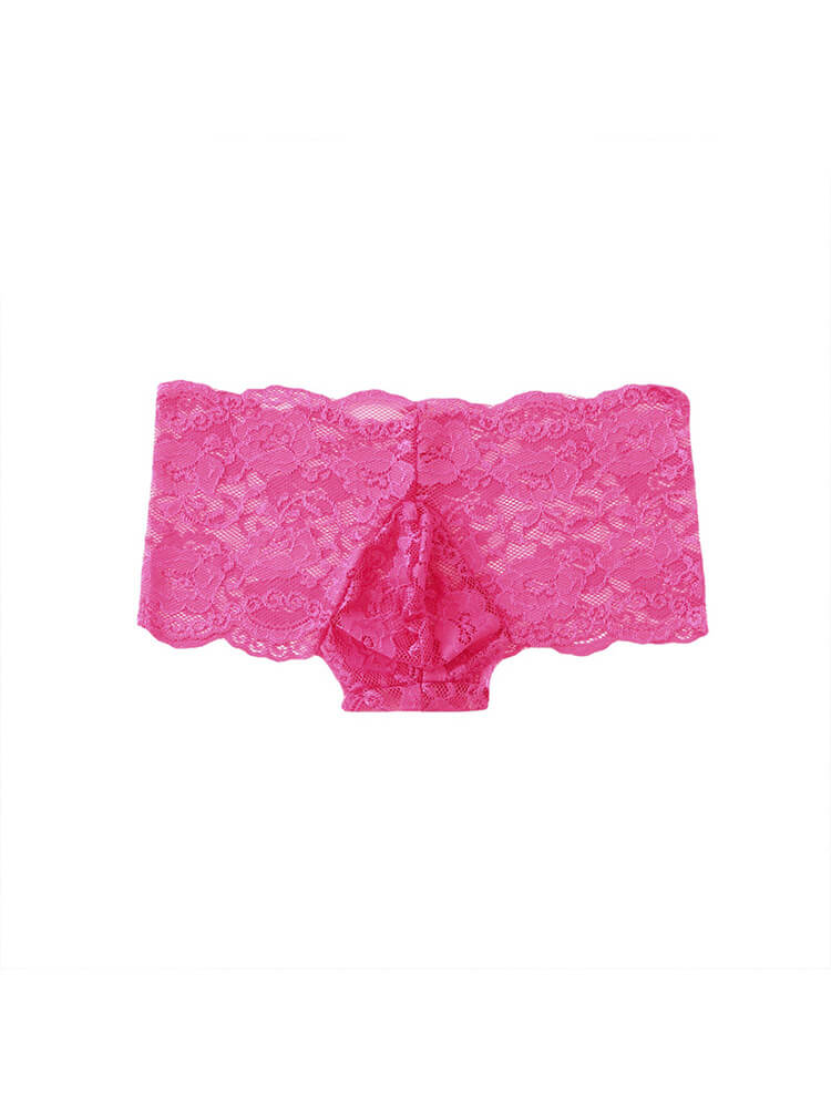 Men's Nightclub Lace See-through Briefs
