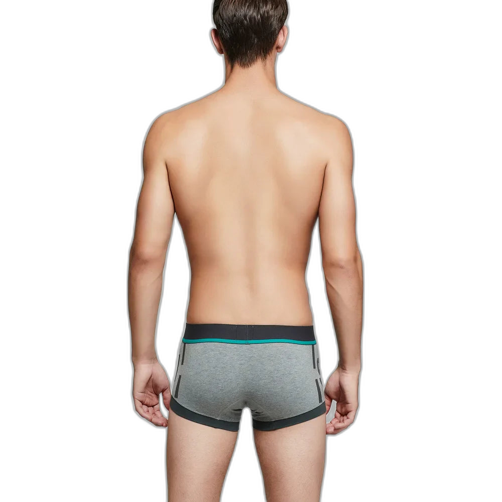 SEOBEAN Athletic Print Cotton Boxer Briefs