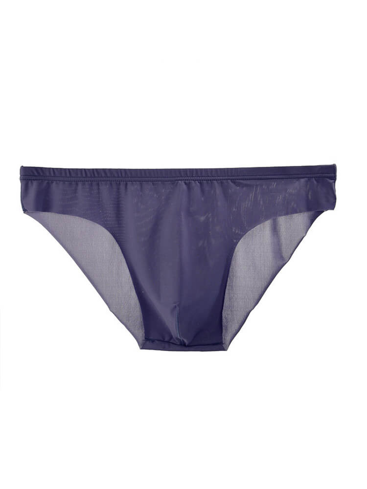 Men's Ice Silk Quick-Dry Thin Transparent Briefs