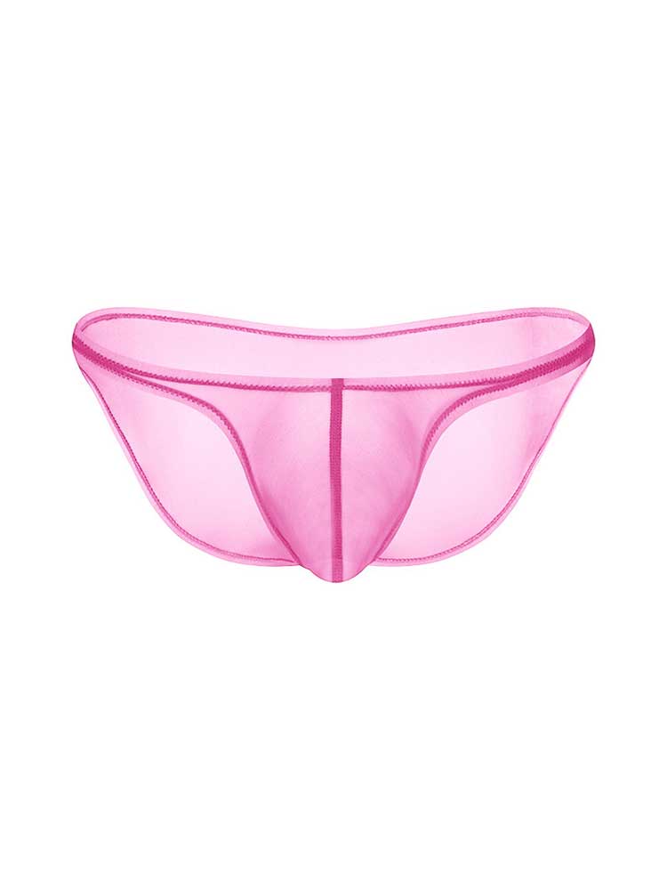 Men's Sexy Sheer Low-Rise Ice Silk Stretch Briefs