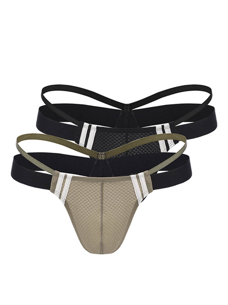 Men's Sexy Snake-Scale Pattern Jacquard Thong