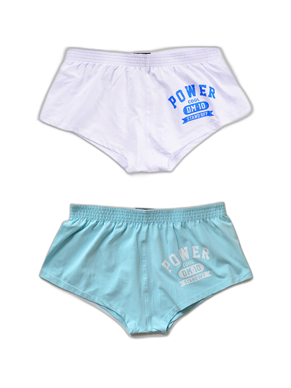 2-pack Men's DM Printed Lettering Low Waist Sexy Cotton Boxer Shorts