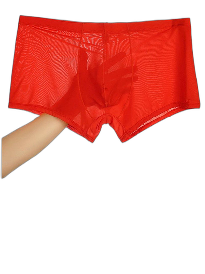Thin Breathable Ice Silk U Convex Boxers for Men